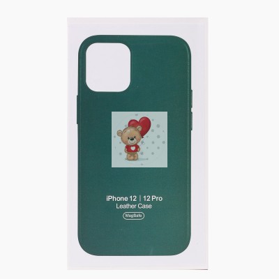 Чехол-накладка для Apple iPhone 12/iPhone 12 Pro (темно-зеленый) ORG SM002 экокожа SafeMag Чехол-накладка для Apple iPhone 12/iPhone 12 Pro (темно-зеленый) ORG SM002 экокожа SafeMag