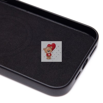 Чехол-накладка для Apple iPhone 13 Pro Max (черный) ORG SM002 экокожа SafeMag