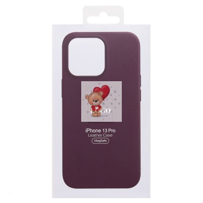 Чехол-накладка для Apple iPhone 13 Pro (багровый) ORG SM002 экокожа SafeMag