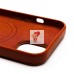Чехол-накладка для Apple iPhone 14 (серо-коричневый) ORG SM002 экокожа SafeMag