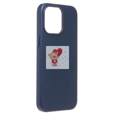 Чехол-накладка для Apple iPhone 15 Pro Max (тихоокеанский синий) ORG SM002 экокожа SafeMag