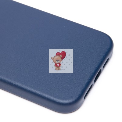 Чехол-накладка для Apple iPhone 15 Pro Max (тихоокеанский синий) ORG SM002 экокожа SafeMag