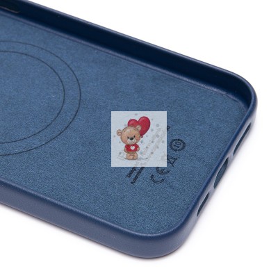 Чехол-накладка для Apple iPhone 15 Pro Max (тихоокеанский синий) ORG SM002 экокожа SafeMag