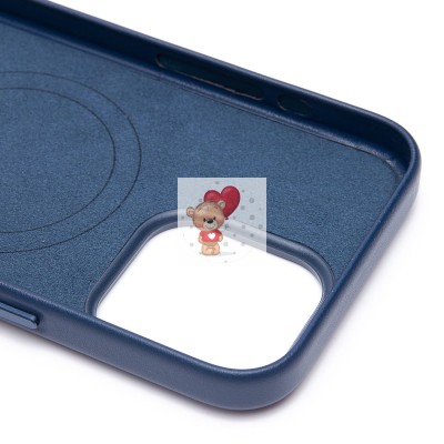 Чехол-накладка для Apple iPhone 15 Pro Max (тихоокеанский синий) ORG SM002 экокожа SafeMag