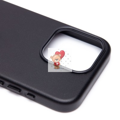 Чехол-накладка для Apple iPhone 15 Pro (черный) ORG SM002 экокожа SafeMag