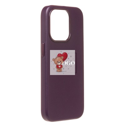 Чехол-накладка для Apple iPhone 15 Pro (багровый) ORG SM002 экокожа SafeMag