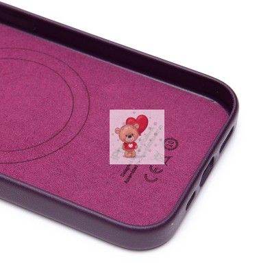 Чехол-накладка для Apple iPhone 15 Pro (багровый) ORG SM002 экокожа SafeMag