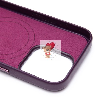 Чехол-накладка для Apple iPhone 15 Pro (багровый) ORG SM002 экокожа SafeMag