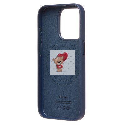 Чехол-накладка для Apple iPhone 15 Pro (тихоокеанский синий) ORG SM002 экокожа SafeMag