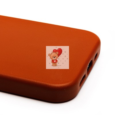 Чехол-накладка для Apple iPhone 15 Pro (серо-коричневый) ORG SM002 экокожа SafeMag