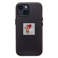 Чехол-накладка для Apple iPhone 15 (черный) ORG SM002 экокожа SafeMag