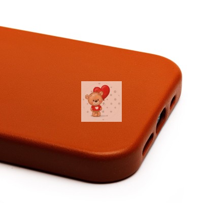 Чехол-накладка для Apple iPhone 15 (серо-коричневый) ORG SM002 экокожа SafeMag