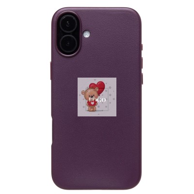 Чехол-накладка для Apple iPhone 16 Plus (багровый) ORG SM002 экокожа SafeMag