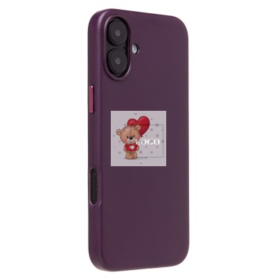 Чехол-накладка для Apple iPhone 16 Plus (багровый) ORG SM002 экокожа SafeMag