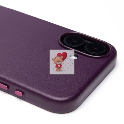 Чехол-накладка для Apple iPhone 16 Plus (багровый) ORG SM002 экокожа SafeMag