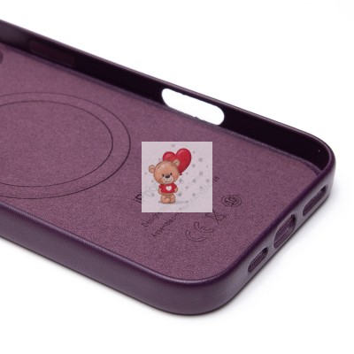 Чехол-накладка для Apple iPhone 16 Plus (багровый) ORG SM002 экокожа SafeMag