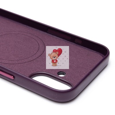 Чехол-накладка для Apple iPhone 16 Plus (багровый) ORG SM002 экокожа SafeMag