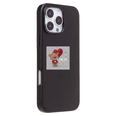 Чехол-накладка для Apple iPhone 16 Pro Max (черный) ORG SM002 экокожа SafeMag