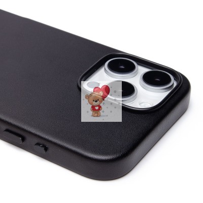 Чехол-накладка для Apple iPhone 16 Pro Max (черный) ORG SM002 экокожа SafeMag