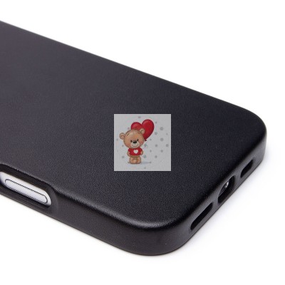 Чехол-накладка для Apple iPhone 16 Pro Max (черный) ORG SM002 экокожа SafeMag