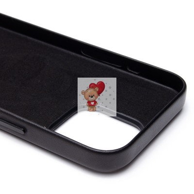 Чехол-накладка для Apple iPhone 16 Pro Max (черный) ORG SM002 экокожа SafeMag