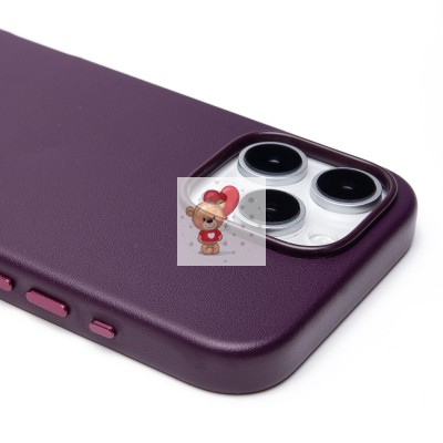 Чехол-накладка для Apple iPhone 16 Pro Max (багровый) ORG SM002 экокожа SafeMag