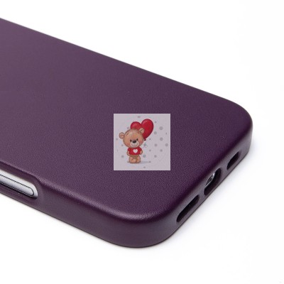 Чехол-накладка для Apple iPhone 16 Pro Max (багровый) ORG SM002 экокожа SafeMag