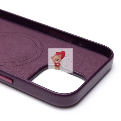 Чехол-накладка для Apple iPhone 16 Pro Max (багровый) ORG SM002 экокожа SafeMag