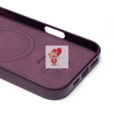 Чехол-накладка для Apple iPhone 16 Pro Max (багровый) ORG SM002 экокожа SafeMag