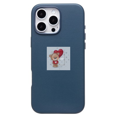 Чехол-накладка для Apple iPhone 16 Pro Max (тихоокеанский синий) ORG SM002 экокожа SafeMag