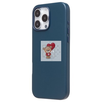 Чехол-накладка для Apple iPhone 16 Pro Max (тихоокеанский синий) ORG SM002 экокожа SafeMag