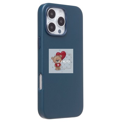 Чехол-накладка для Apple iPhone 16 Pro Max (тихоокеанский синий) ORG SM002 экокожа SafeMag