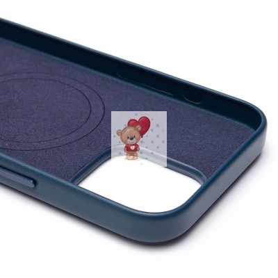 Чехол-накладка для Apple iPhone 16 Pro Max (тихоокеанский синий) ORG SM002 экокожа SafeMag