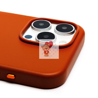 Чехол-накладка для Apple iPhone 16 Pro Max (серо-коричневый) ORG SM002 экокожа SafeMag