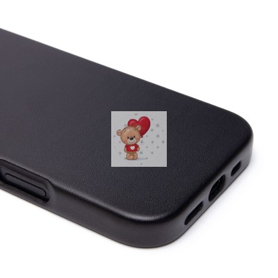 Чехол-накладка для Apple iPhone 16 Pro (черный) ORG SM002 экокожа SafeMag