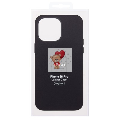 Чехол-накладка для Apple iPhone 16 Pro (черный) ORG SM002 экокожа SafeMag