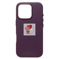 Чехол-накладка для Apple iPhone 16 Pro (багровый) ORG SM002 экокожа SafeMag