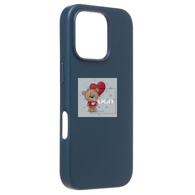 Чехол-накладка для Apple iPhone 16 Pro (тихоокеанский синий) ORG SM002 экокожа SafeMag