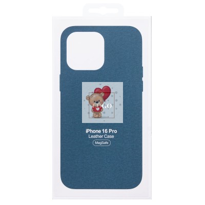 Чехол-накладка для Apple iPhone 16 Pro (тихоокеанский синий) ORG SM002 экокожа SafeMag