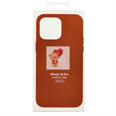 Чехол-накладка для Apple iPhone 16 Pro (серо-коричневый) ORG SM002 экокожа SafeMag Чехол-накладка для Apple iPhone 16 Pro (серо-коричневый) ORG SM002 экокожа SafeMag