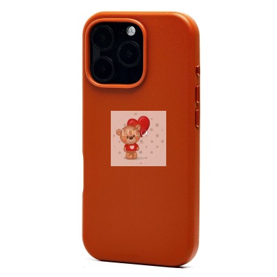 Чехол-накладка для Apple iPhone 16 Pro (серо-коричневый) ORG SM002 экокожа SafeMag Чехол-накладка для Apple iPhone 16 Pro (серо-коричневый) ORG SM002 экокожа SafeMag