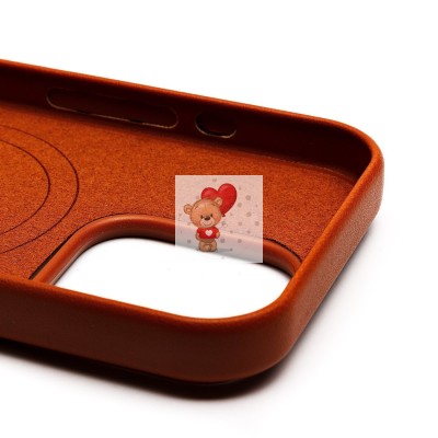 Чехол-накладка для Apple iPhone 16 Pro (серо-коричневый) ORG SM002 экокожа SafeMag Чехол-накладка для Apple iPhone 16 Pro (серо-коричневый) ORG SM002 экокожа SafeMag