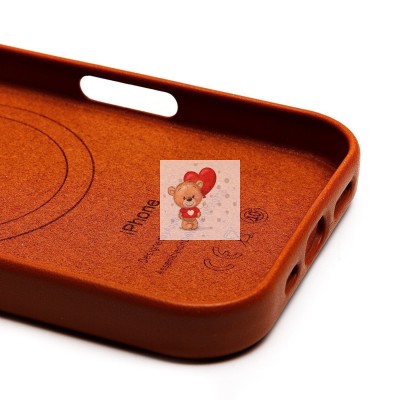 Чехол-накладка для Apple iPhone 16 Pro (серо-коричневый) ORG SM002 экокожа SafeMag Чехол-накладка для Apple iPhone 16 Pro (серо-коричневый) ORG SM002 экокожа SafeMag