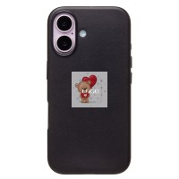 Чехол-накладка для Apple iPhone 16 (черный) ORG SM002 экокожа SafeMag