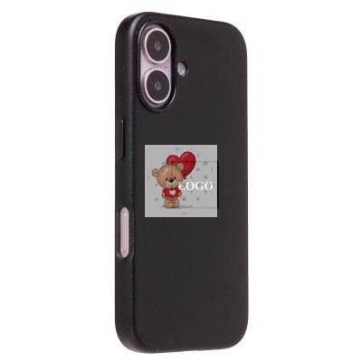 Чехол-накладка для Apple iPhone 16 (черный) ORG SM002 экокожа SafeMag