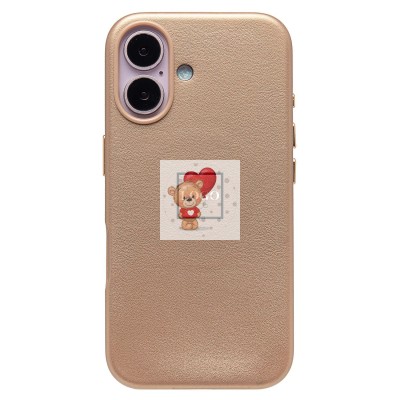 Чехол-накладка для Apple iPhone 16 (пустынный золотой) ORG SM002 экокожа SafeMag