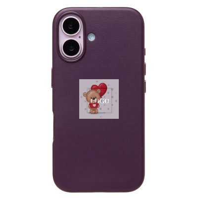 Чехол-накладка для Apple iPhone 16 (багровый) ORG SM002 экокожа SafeMag