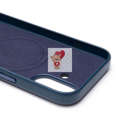 Чехол-накладка для Apple iPhone 16 (тихоокеанский синий) ORG SM002 экокожа SafeMag