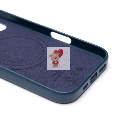 Чехол-накладка для Apple iPhone 16 (тихоокеанский синий) ORG SM002 экокожа SafeMag