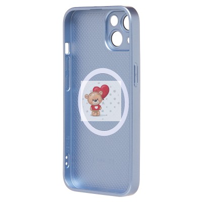 Чехол-накладка для Apple iPhone 14 (голубой) ORG SM021 SafeMag